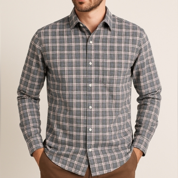 Tommy Hilfiger Other - Tommy Hilfiger Plaid Wide Collar Regular Fit Sport Shirt Red Black 16.5 34/35